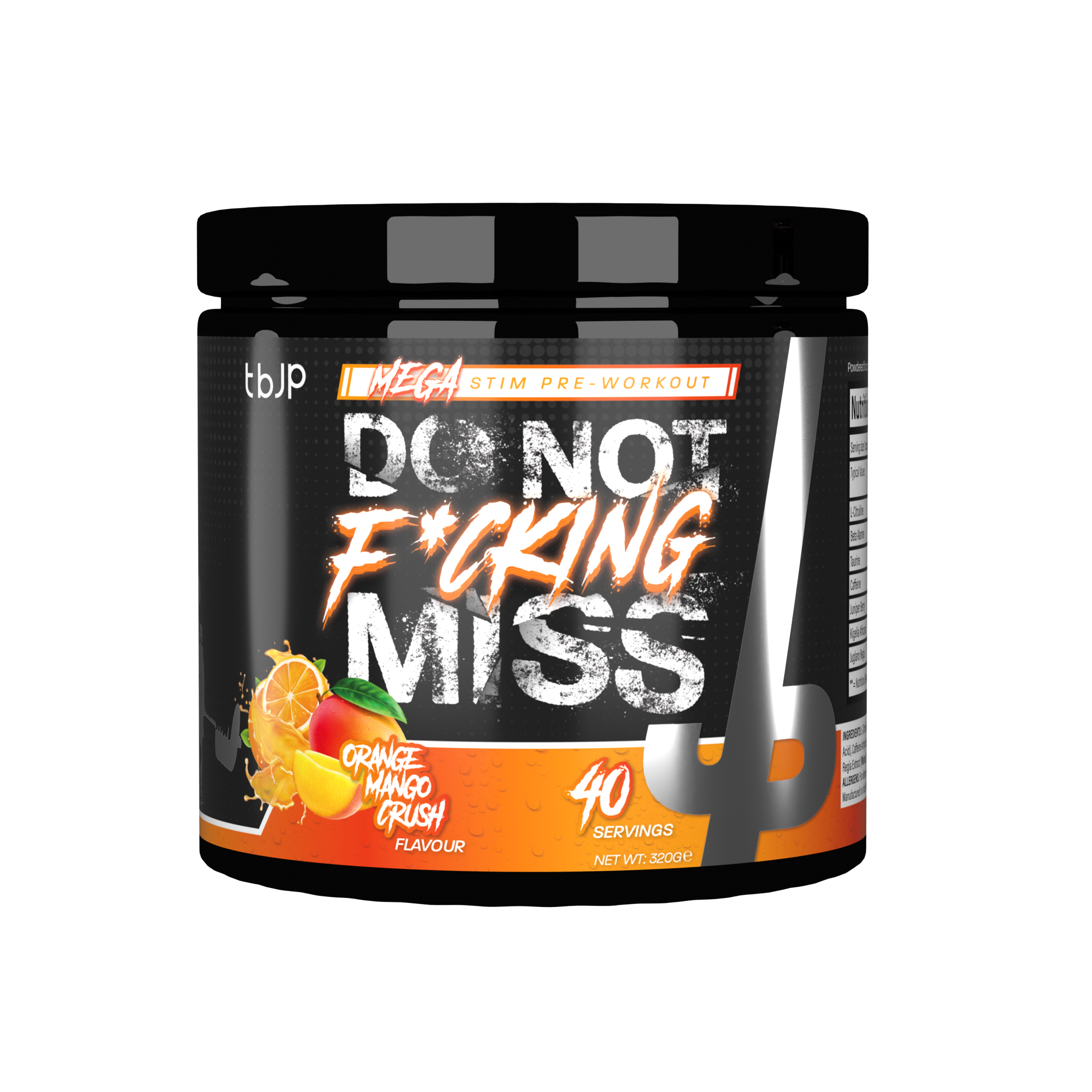 Trained By JP DNFM High Stim Pre Workout Orange & Mango Crush